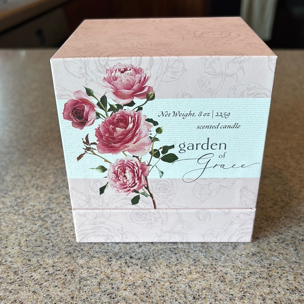 Pink and Green Floral Candle Holder Accents